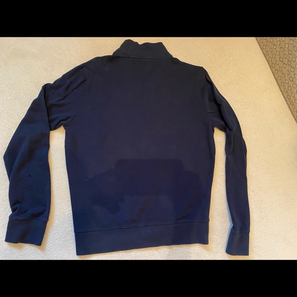 Mens Small Navy Lightweight Jacket with Striped Zipper - Picture 2 of 3